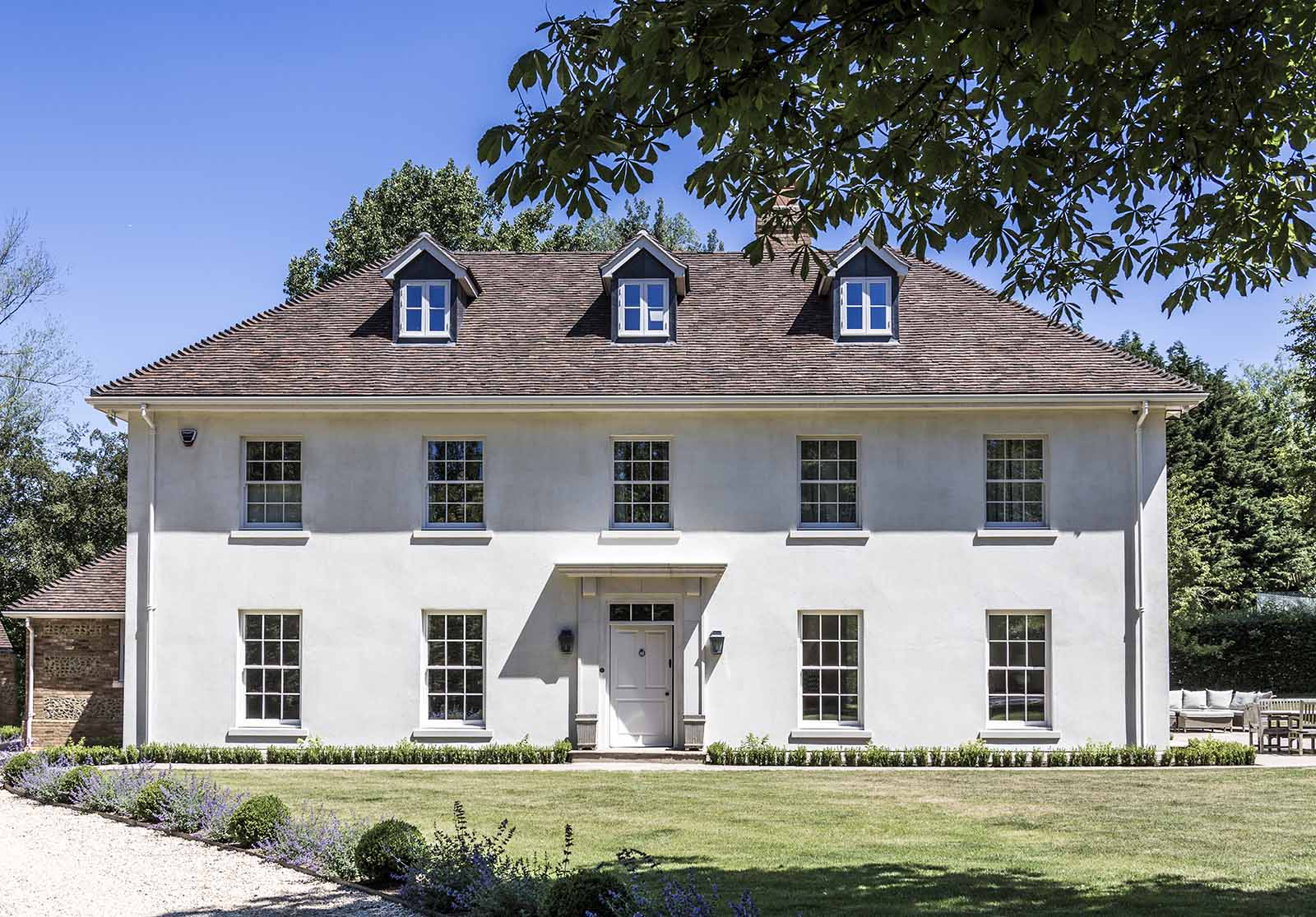 Large house with sash windows