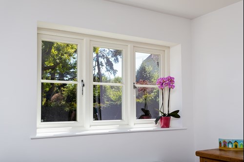 Cream timber window